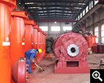 Leaching tanks and ball mills